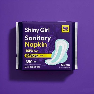 350mm Overnight Use Lady Sanitary Napkin Pads Wholesale Soft Breathable Disposable Sanitary Napkin